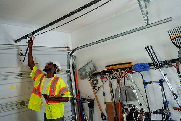 Professional Garage Door Panel Replacement technician working in Star City, WV